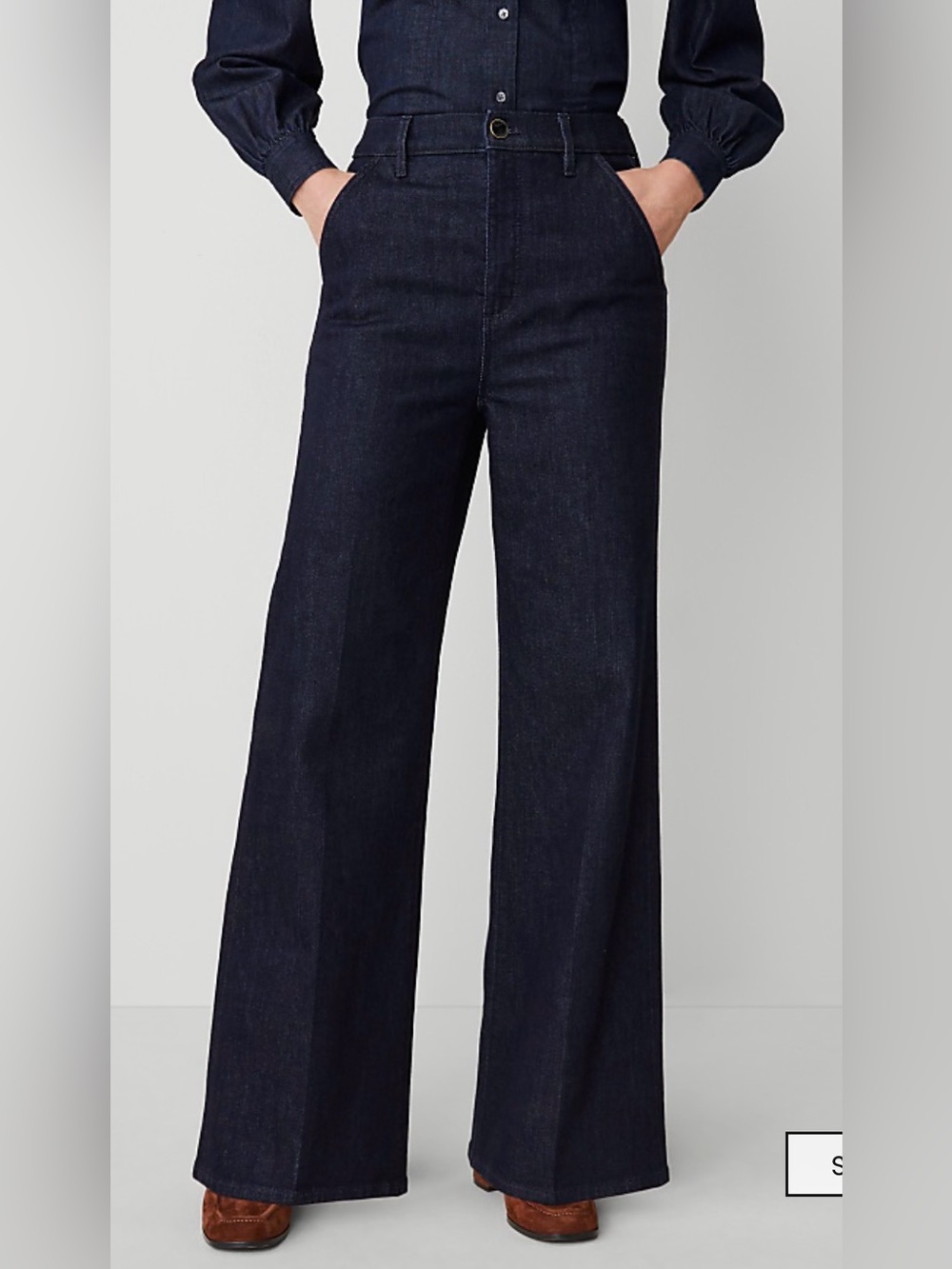 Ann Taylor Wide Leg Trouser Women’s Jeans - Dark Blue sz 10